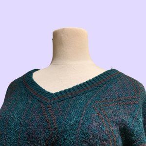 Vintage LONDON FOG Tiquiose and Gray Sweater